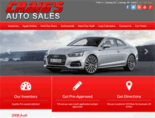 Tablet Screenshot of craigsautosales.com